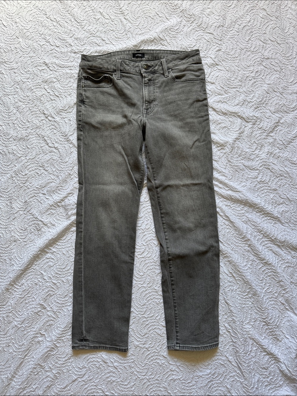 Express Men's Gray Straight Jeans